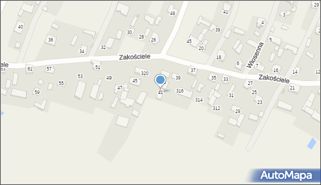 Cmolas, Zakościele, 41, mapa Cmolas