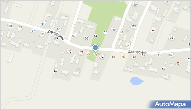 Cmolas, Zakościele, 73, mapa Cmolas