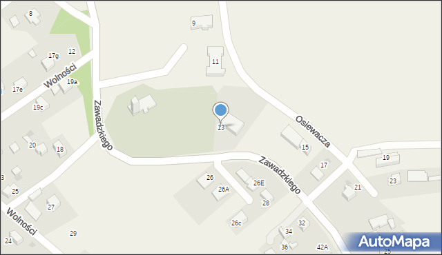 Ćwiklice, Zawadzkiego Aleksandra, gen., 13, mapa Ćwiklice