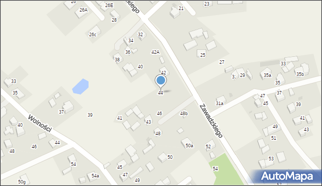 Ćwiklice, Zawadzkiego Aleksandra, gen., 44, mapa Ćwiklice