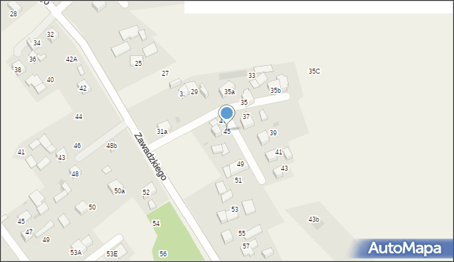 Ćwiklice, Zawadzkiego Aleksandra, gen., 45, mapa Ćwiklice
