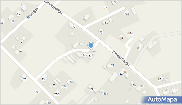 Ćwiklice, Zawadzkiego Aleksandra, gen., 76, mapa Ćwiklice