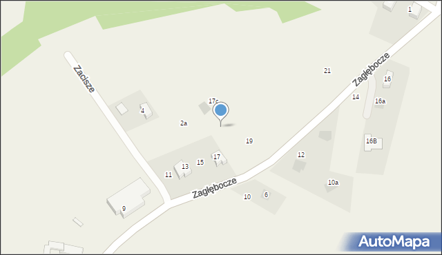Czaniec, Zagłębocze, 17b, mapa Czaniec
