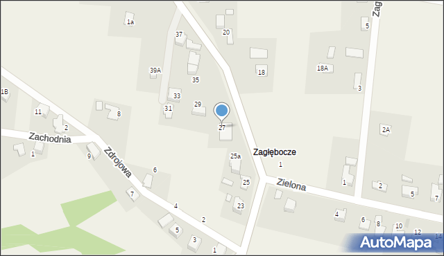 Czaniec, Zagłębocze, 27, mapa Czaniec