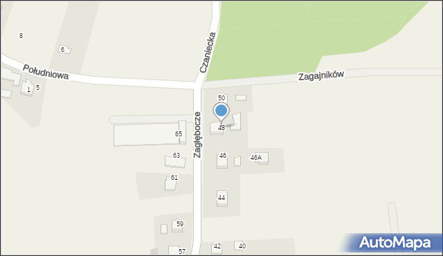 Czaniec, Zagłębocze, 48, mapa Czaniec