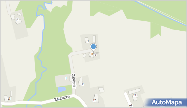 Czaniec, Zakątek, 6, mapa Czaniec