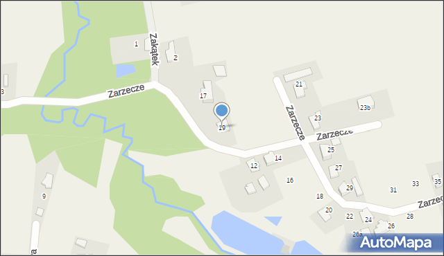 Czaniec, Zarzecze, 19, mapa Czaniec