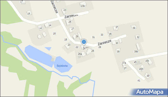 Czaniec, Zarzecze, 24, mapa Czaniec