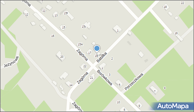 Czarna Białostocka, Zagórna, 19A, mapa Czarna Białostocka