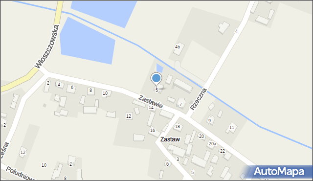 Czarnca, Zastawie, 5, mapa Czarnca