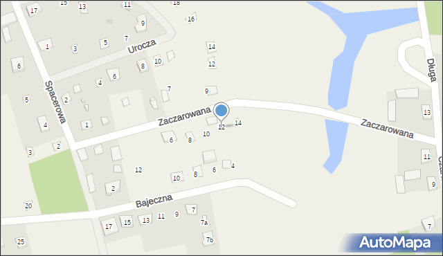 Czarnów, Zaczarowana, 12, mapa Czarnów