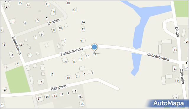 Czarnów, Zaczarowana, 14, mapa Czarnów