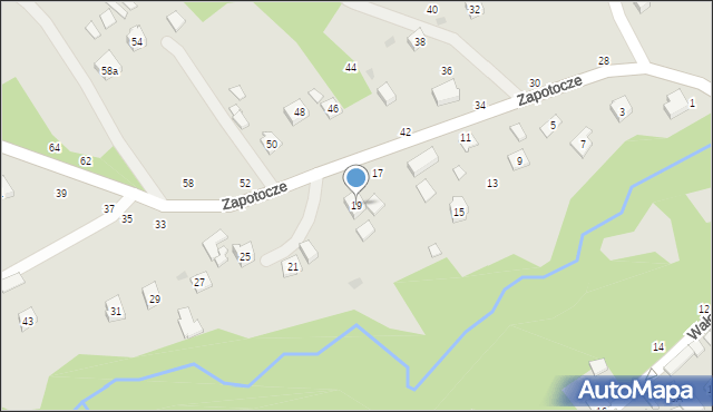 Czchów, Zapotocze, 19, mapa Czchów