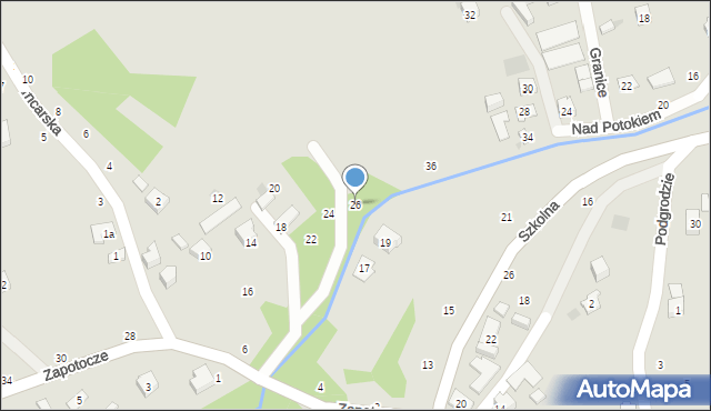 Czchów, Zapotocze, 26, mapa Czchów