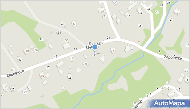 Czchów, Zapotocze, 5, mapa Czchów