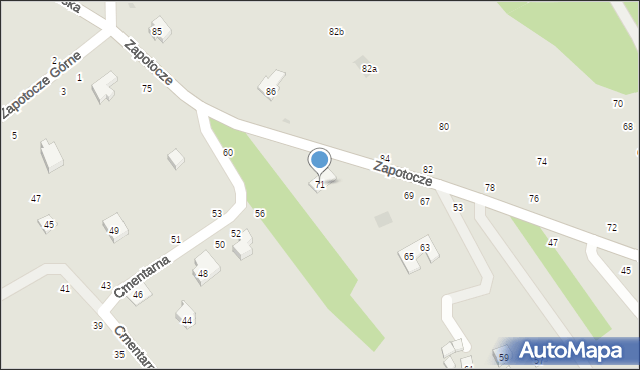 Czchów, Zapotocze, 71, mapa Czchów