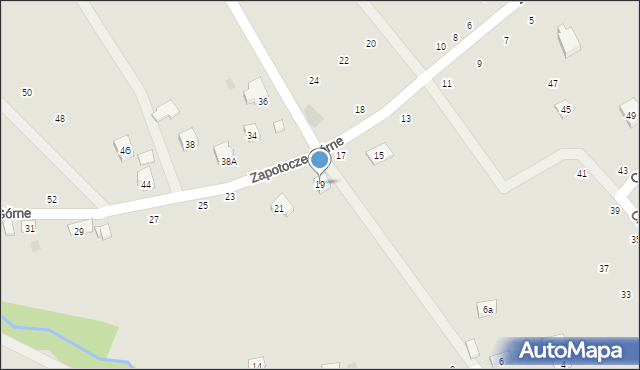 Czchów, Zapotocze Górne, 19, mapa Czchów