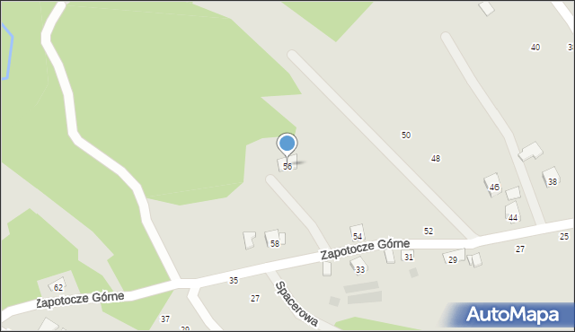 Czchów, Zapotocze Górne, 56, mapa Czchów