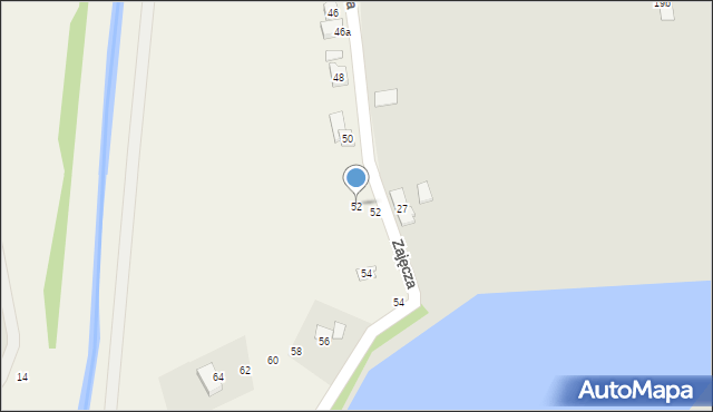 Czechowice-Dziedzice, Zajęcza, 52, mapa Czechowic-Dziedzic