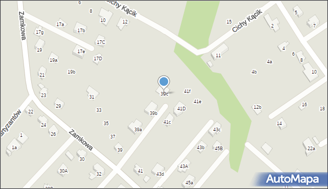 Czechowice-Dziedzice, Zamkowa, 39c, mapa Czechowic-Dziedzic