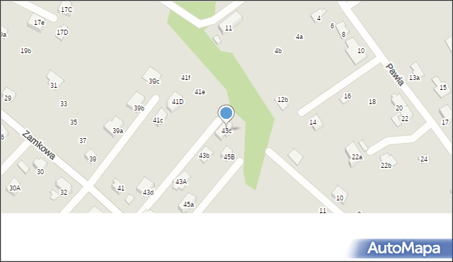 Czechowice-Dziedzice, Zamkowa, 43c, mapa Czechowic-Dziedzic