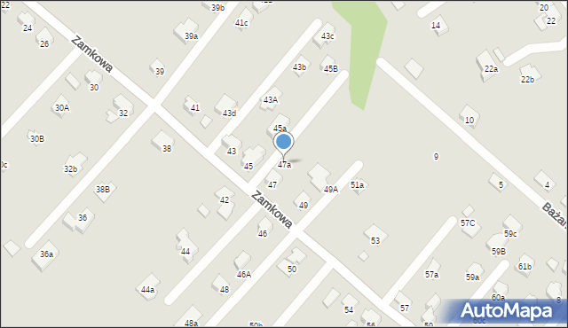 Czechowice-Dziedzice, Zamkowa, 47a, mapa Czechowic-Dziedzic