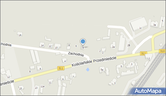 Czempiń, Zachodnia, 4, mapa Czempiń