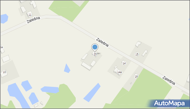 Czempisz, Zaleśna, 13, mapa Czempisz