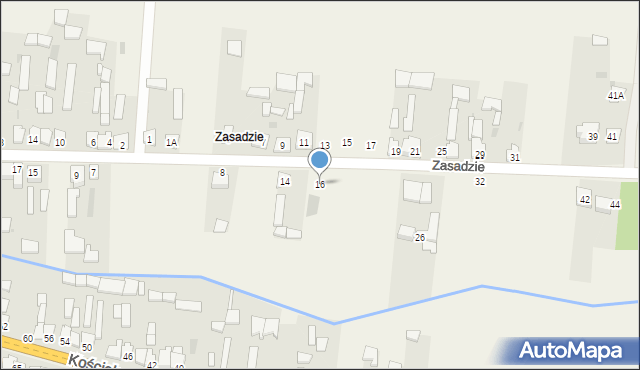 Czermno-Kolonia, Zasadzie, 16, mapa Czermno-Kolonia