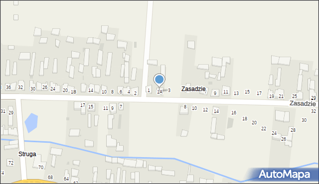 Czermno-Kolonia, Zasadzie, 1A, mapa Czermno-Kolonia