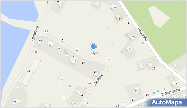 Czernichów, Zacisze, 19, mapa Czernichów