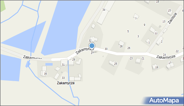 Czernichów, Zakamycze, 27, mapa Czernichów