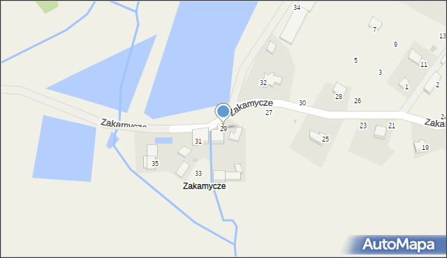 Czernichów, Zakamycze, 29, mapa Czernichów