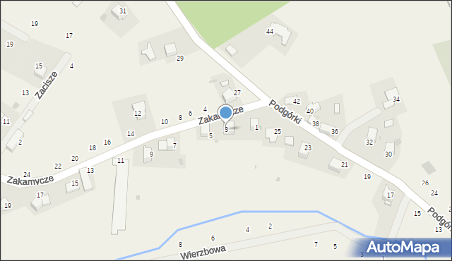 Czernichów, Zakamycze, 3, mapa Czernichów