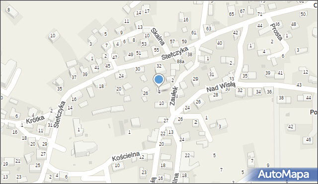 Czernichów, Zaułek, 4, mapa Czernichów
