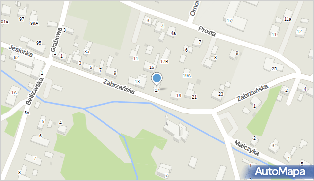 Czerwionka-Leszczyny, Zabrzańska, 17, mapa Czerwionka-Leszczyny