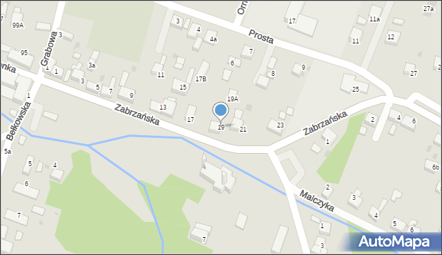 Czerwionka-Leszczyny, Zabrzańska, 19, mapa Czerwionka-Leszczyny