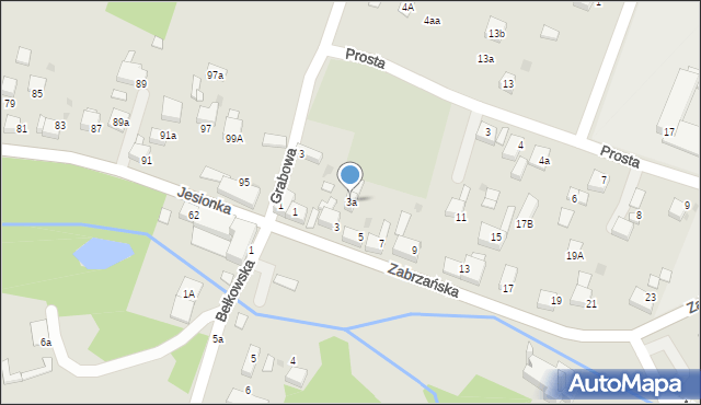 Czerwionka-Leszczyny, Zabrzańska, 3a, mapa Czerwionka-Leszczyny