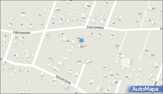 Czerwionka-Leszczyny, Zabrzańska, 50a, mapa Czerwionka-Leszczyny