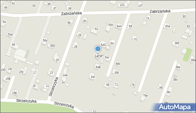 Czerwionka-Leszczyny, Zabrzańska, 64CA, mapa Czerwionka-Leszczyny
