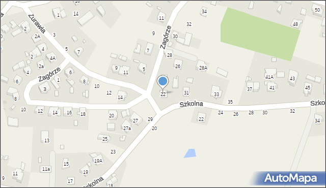 Czerwonak, Zagórze, 22, mapa Czerwonak