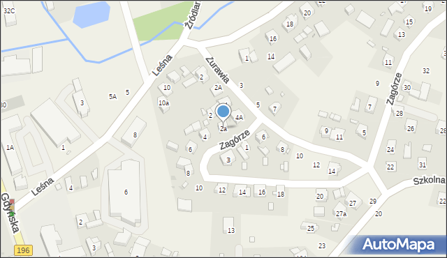 Czerwonak, Zagórze, 2a, mapa Czerwonak