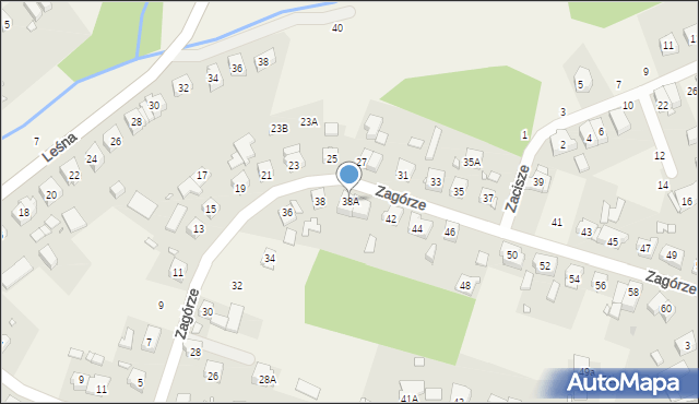 Czerwonak, Zagórze, 38A, mapa Czerwonak