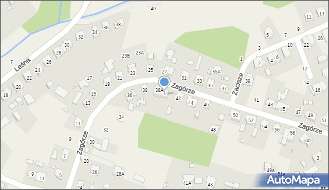 Czerwonak, Zagórze, 40, mapa Czerwonak