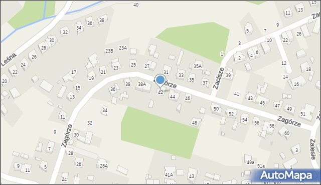 Czerwonak, Zagórze, 42, mapa Czerwonak
