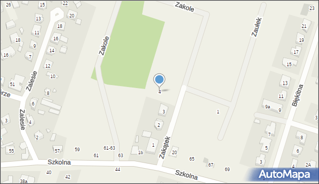 Czerwonak, Zakątek, 4, mapa Czerwonak