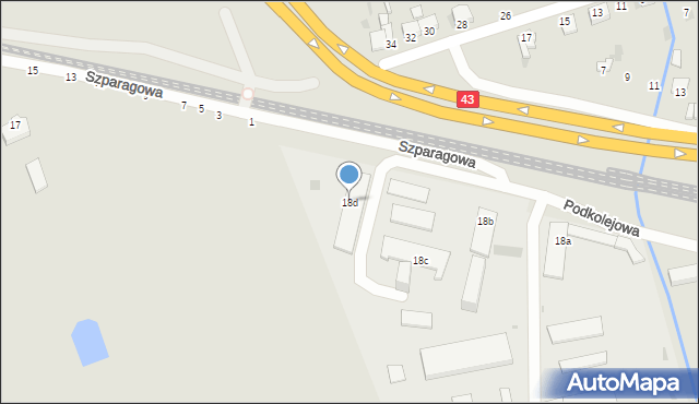 Częstochowa, Zaciszańska, 18d, mapa Częstochowy