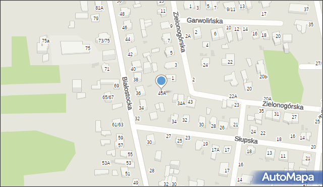 Częstochowa, Zawierciańska, 45A, mapa Częstochowy