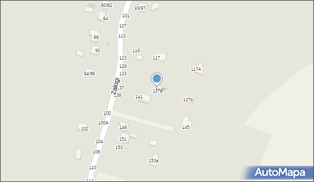 Częstochowa, Załogi, 137a, mapa Częstochowy