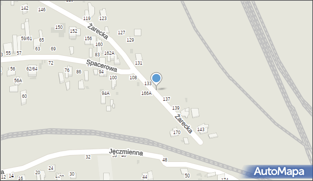 Częstochowa, Żarecka, 135, mapa Częstochowy
